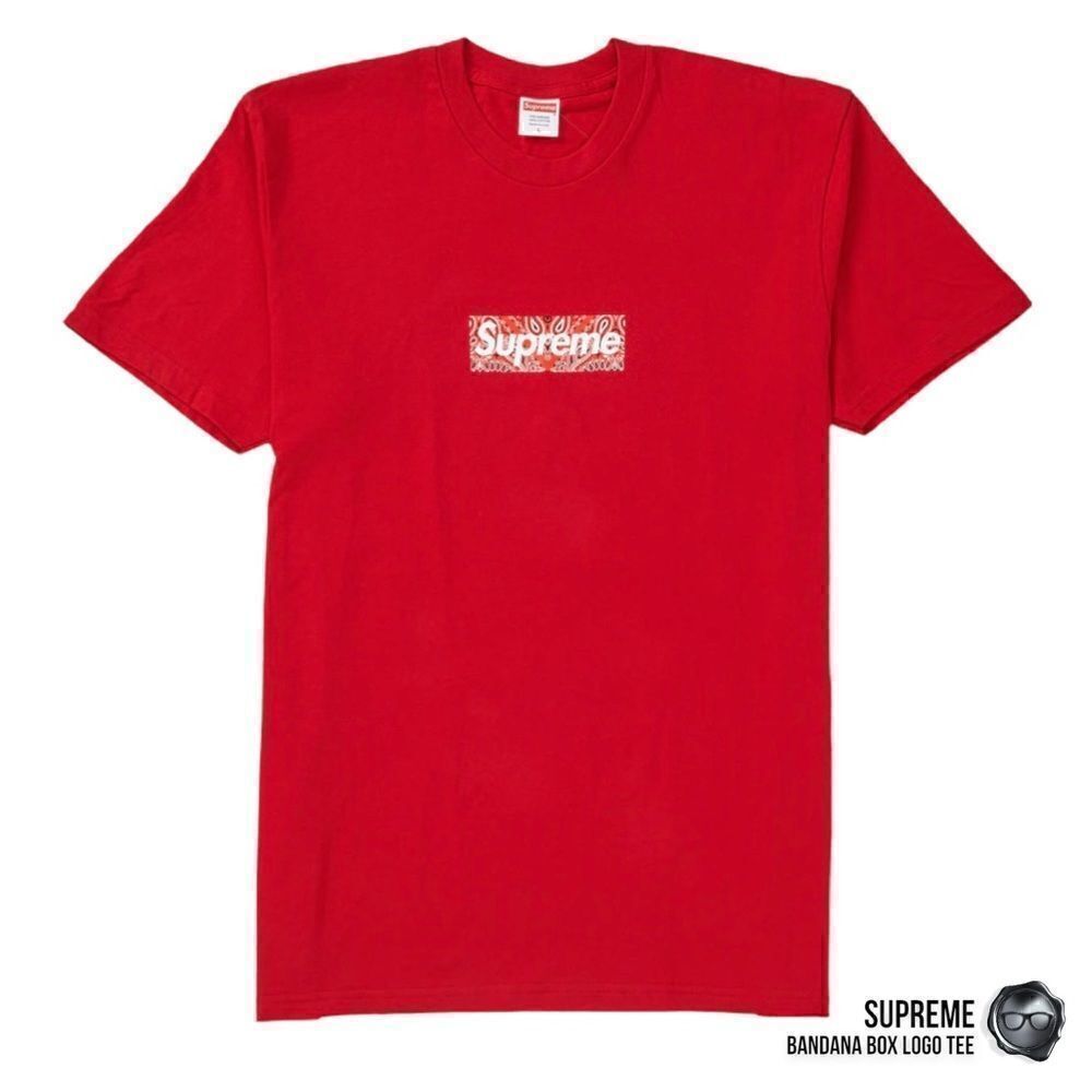 SUPREME BANDANA BOX LOGO TEE SHIRT IN RED UNISEX MEN’S SIZES COTTON NEW LIMITED